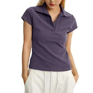 Polo de Jersey Elástico Ligero de Calidad Superior con Servicio OEM para Mujer - Product Image 1