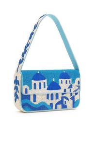 Bolso de Hombro Artesanal con Cuentas, Cartera Tipo Clutch Cuadrada, Bolso Bandolera con Solapa Bordada para Uso Diario, Fiestas y Viajes - Product Image 3
