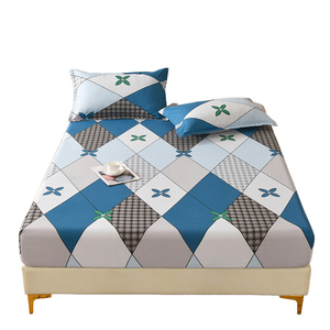 Drap-housse en polyester/coton 300 fils/cm² 40s, poches profondes, taille King/Queen, doux, respirant, motif uni, OEM, toutes saisons, pour la maison - Product Image 1