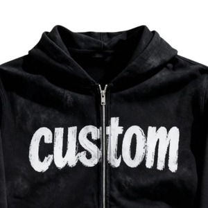 Sweat à capuche zippé oversize personnalisé avec logo, 100% coton, molleton épais 400 GSM, style streetwear, maquette gratuite, sans MOQ, OEM ODM - Product Image 5