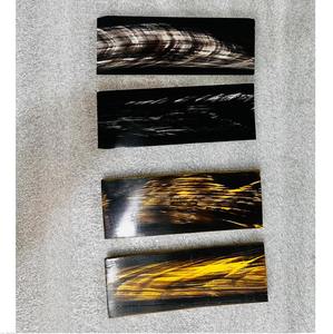 Plato de Cuerno Moderno Ecológico de Alta Calidad, Diseño Rústico con Patrón de Mármol Marrón y Crema, Hecho a Mano - Product Image 3