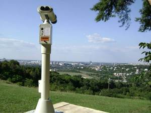 Jumelles télescopiques étanches anti-buée en aluminium blanc ivoire de grand diamètre à monnayeur 30x80 pour sites touristiques High Times - Product Image 4