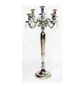 Shiny Nickel Plated Crystal Hanging <b>Candelabra</b> for Sale Good Selling 5 Arm <b>Candelabra</b> for Weddings and Home Decorations - Product Image 4