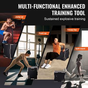 Pedana Pliometrica 3-in-1 in Legno da 20/18/16 Pollici, Antiscivolo, per Esercizi di Agilità e Fitness, Realizzata in Materiale EVA - Product Image 5