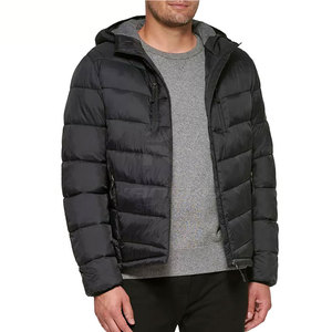 Blouson d'hiver matelassé à capuche en coton et polyester pour homme, le plus vendu, avec logo personnalisé sur le devant 2026 - Product Image 3