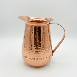 Jarra de Agua de Cobre Martillado Hecha a Mano, Servidor de Bebidas de Lujo con Asa para Uso en Hoteles y Restaurantes, Jarra de Agua de Cobre - Product Image 2