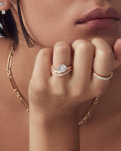 14k Pure Gold IGI Certified Lab Grown Diamond Multi-Color Unisex Minimalist Trendy Wedding Band Curve <b>Dainty</b> Stacking Wave <b>Ring</b> - Product Image 2