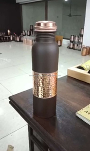 Copper <b>Bottle</b> <b>With</b> Mug Kitchen and Tabletop Drinkware Pure Copper Water <b>Bottles</b> Available at Affordable <b>metal</b> - Product Image 4