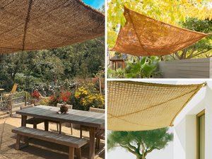 Eco2go Vietnam Eco-Friendly Woven Coconut Fiber Canopy | Natural Aesthetic <b>Sun</b> Protection Net Manual Balcony <b>Shade</b> Sail - Product Image 3