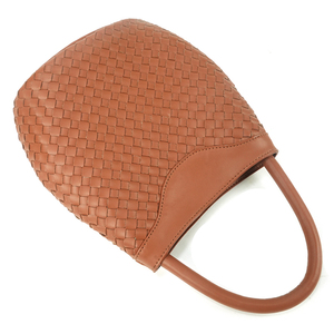 Fashion Handwoven Women's Bucket <b>Bag</b> Lightweight <b>Soft</b> <b>Leather</b> Feel Everyday Carry Handbag - Product Image 3