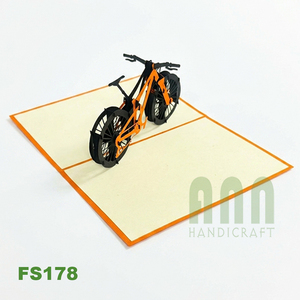 ANN FS178หัตถกรรม3D ป๊อปการ์ดอวยพรจักรยานเสือภูเขาการ์ดมิตรภาพพิมพ์ของที่ระลึกวันเกิดกระดาษคุณภาพทำ - Product Image 4