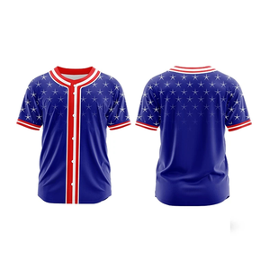 Classic Button-Up <b>Baseball</b> Jersey Unisex Style Breathable Lightweight 100% Polyester Fabric Custom Team Uniforms Match Use Short - Product Image 3