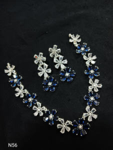 Ensemble de bijoux de mariée en diamant américain classique Collier et boucles d'oreilles en deux pièces pour mariage Style classique à la mode - Product Image 5