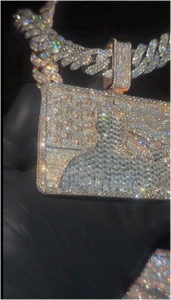 จี้และชาร์มเงินแท้ CONCEPTION S925 สไตล์ฮิปฮอป ตัวอักษรแบบกำหนดเอง ประดับเพชรโมอิสซาไนต์ทรงกลมเจียระไนแบบบริลเลียนท์ สำหรับทุกเพศ - Product Image 5