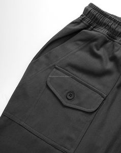 Pantalones Cortos Cargo de Pana para Hombre, Cintura Media, Estilo Hip Hop, Transpirables, Resistentes al Viento, de Secado Rápido, Color Sólido, Cierre con Cordón, 100% Poliéster - Product Image 4