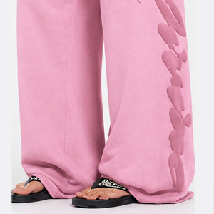 Pantalones Deportivos Personalizados para Mujer, Estilo Casual, de Poliéster y Algodón, de Pierna Ancha, con Estampado Puff y Ajuste Cómodo para Uso Diario - Product Image 5