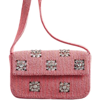 Tas Lipat Magnetik Ringan Ramah Lingkungan Mewah Trendi Portabel Aman Kuat Profesional Gaya Boho Berhias Manik-Manik Kaca Buatan Tangan
