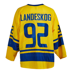 Camisetas de hockey sobre hielo personalizadas al por mayor – Impresión de nombre y número del jugador 280g - Product Image 2