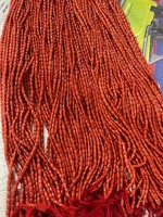 100% naturel véritable rouge italien corail riz forme perles en gros brin Super Fine qualité corail en vrac produit à la main