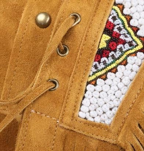 Mens Tan <b>Suede</b> Western Fringe Shirt Native Western Beaded Lace Up Cowboy <b>Jacket</b> with long sleeve Low MOQ Reasonable Price - Product Image 5