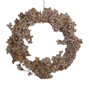 Idée cadeau pour le Nouvel An, couronne suspendue moderne et créative, faite à la main, écologique, design personnalisé, fleur en métal, décoration de Noël d'intérieur - Product Image 4