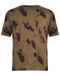 Camiseta de Manga Corta con Estampado de Camuflaje para Hombre, Corte Ajustado, Cuello Redondo, Transpirable, Tejido de Poliéster, Ropa Casual, 180 g - Product Image 1
