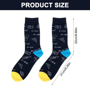 Fabricant de chaussettes personnalisées à motifs mathématiques, chaussettes à motifs scientifiques STEM, marque privée, vente en gros, usine - Product Image 3