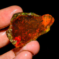 Opale d'Éthiopie Welo Fire naturelle à 100 % de qualité AAA éblouissante, brute, fantaisie, pour la fabrication de bijoux DIY, certifiée par une tierce partie, couleur garantie