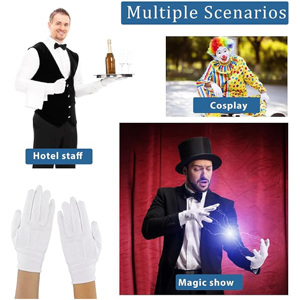 Guantes de Algodón Blancos para Inspección Profesional Royal Leather Works - Protección UV Ligera y Transpirable para Exteriores - Product Image 3