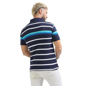 Polo noir personnalisé de haute qualité avec logo/Polo en coton épais brodé/Polo de sport pour homme et femme, vente en gros - Product Image 5