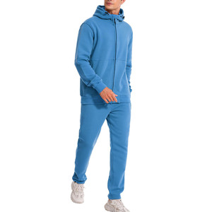 Whole Sale Streetwear Fleece Tracksuits Hoddie Embroidery Custom Logo Pullover Puff Print Sweatpants and Hoodie <b>Set</b> for Men - Product Image 2
