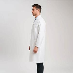 Batas de Laboratorio Blancas de Manga Larga de Algodón Personalizadas al por Mayor para Hombres, Uniformes Médicos para Hospitales, Enfermeras, Doctores, Farmacéuticos - Product Image 3