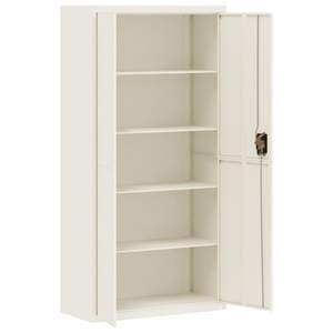 Armoire à dossiers en acier blanc thermolaqué de taille moyenne - Product Image 4