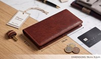 Dompet Kartu Kulit Wanita WRIZA, Dompet Clutch Ramping Kapasitas Besar dengan Banyak Kompartemen dan Tampilan Vintage.