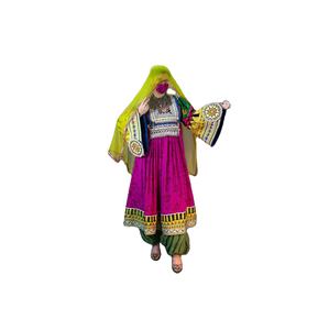 Afghan Kuchi Vestidos Tribal étnico vintage kuchi vestido, Afghan/Pakistán Kuchi fiesta tradicional Multi colores Vestidos - Product Image 1