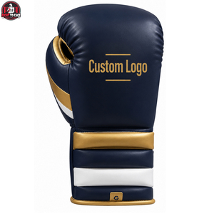 Nouveauté 2026 : Équipement de combat sur mesure, durable, produit tendance, gants de boxe à lacets bleu marine et doré - Product Image 3