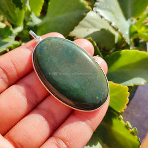 Colgante de Plata de Ley 925, colgante de piedras preciosas de sangre, joyería de piedras preciosas de plata hecha a mano, colgante de piedra de sangre para ella - Product Image 2