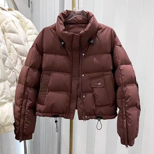 Best Quality Customizable <b>Canvas</b> Casual Puffer <b>Jacket</b> for <b>Men</b> Stand Collar Zipper Closure Windproof Breathable Eco-Friendly - Product Image 4