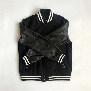 Custom logo <b>Letter</b> <b>Man</b> <b>Jacket</b> Warm Winter Leather Sleeves Varsity <b>Jackets</b> Embroidery Printed logo - Product Image 5