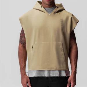Sudadera Ligera sin Mangas con Capucha para Hombre, Sudadera con Capucha para Gimnasio, Ropa de Entrenamiento Físico, Transpirable, para Correr, Deportes, Fisicoculturismo - Product Image 2
