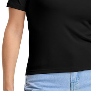 เสื้อยืดคอกลมทรงเข้ารูปสำหรับผู้หญิงรุ่นใหม่ปี 2026 รับผลิตเสื้อยืดผู้หญิงแบบเรียบสำหรับฤดูร้อน พิมพ์ลายตามสั่งจำนวนมาก บริการ OEM ออกแบบตามสั่ง - Product Image 5