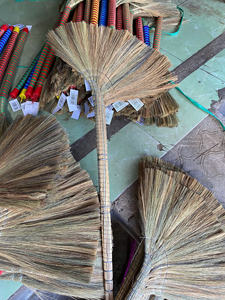 Vietnamese Handmade Natural Grass <b>Broom</b> for Household Floor Cleaning <b>with</b> <b>Wooden</b> <b>Handle</b> - Product Image 6