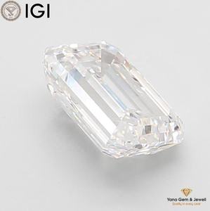 Diamante cultivado en laboratorio CVD con forma de esmeralda, color E, claridad VVS1, con certificado IGI, 3.50 quilates, para un anillo de compromiso perfecto. - Product Image 5