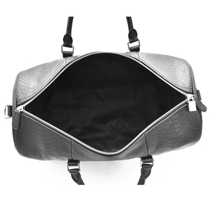Sac de voyage en cuir de serpent noir, grand format, fait main, design personnalisé, pour la nuit et l'organisation - Product Image 5