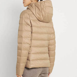 <b>Winter</b> Women's Knitted Breathable Eco-Friendly Waterproof Hooded Puffer Jacket Customizable Colors Designs Puffy Windbreaker - Product Image 2