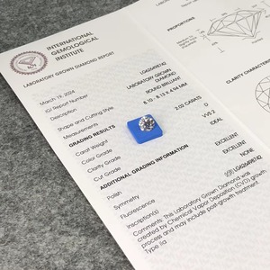 Diamant de laboratoire cultivé HPHT CVD de 2,02 carats D VVS2 à taille idéale, certifié IGI, en vrac, pour la joaillerie - Product Image 5