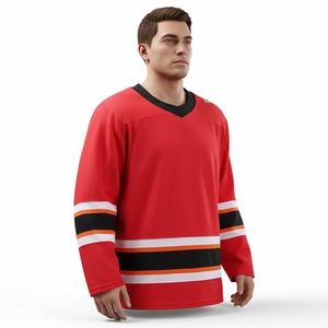 Maillot de hockey sur glace personnalisé en polyester 100 %, vêtements d'entraînement pour équipes sportives, taille adulte - Product Image 5