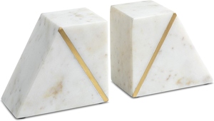 2025 best seller IE Classic design Marble <b>Book</b> Ends for Shelves <b>Decorative</b> Bookends for Heavy <b>Books</b> Unique Mid Century - Product Image 4