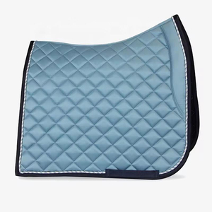 Tapis de selle d'équitation style dressage occidental en gel, coton, mousse, tissu, doublure en polycoton, coussin en feutre de laine personnalisable - Product Image 1