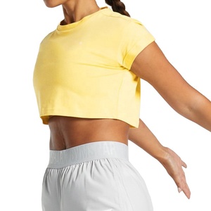 T-shirt court pour femme de haute qualité à prix de gros, dernier design, léger, 100 % coton et polyester - Product Image 3